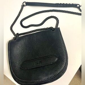 Coach Black Pebbled Leather Shoulder Bag